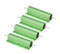 PATIKIL 100W 16 Ohm Aluminum Shell Resistor, 4 Pack Aluminum Housing Resistor Housed Case Wirewound Resistors Screw Tap Power Resistor 5% Tolerance, Green