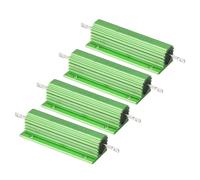 PATIKIL 100W 2.2 Ohm Aluminum Shell Resistor, 4 Pack Aluminum Housing Resistor Housed Case Wirewound Resistors Screw Tap Power Resistor 5% Tolerance, Green