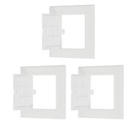 PATIKIL 100x100mm Access Panel, 3Pcs ABS Plastic Panels for Inspection Hatch Removable Hinged Access Door for Drywall Plumbing Pipes Fuse Box Cover Cabinet Conceals Wires, White