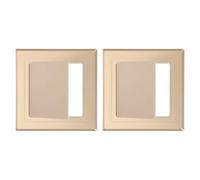PATIKIL 100x100mm Self-Adhesive Access Panel, 2Pcs ABS Plastic Panels for Inspection Hatch Access Door for Drywall Plumbing Pipes Fuse Box Cover Cabinet Conceals Wires, Gold