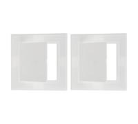 PATIKIL 100x100mm Self-Adhesive Access Panel, 2Pcs ABS Plastic Panels for Inspection Hatch Access Door for Drywall Plumbing Pipes Fuse Box Cover Cabinet Conceals Wires, White
