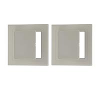 PATIKIL 100x100mm Self-Adhesive Access Panel, 2Pcs ABS Plastic Panels for Inspection Hatch Access Door for Drywall Plumbing Pipes Fuse Box Cover Cabinet Conceals Wires, Grey