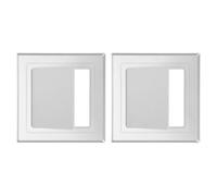 PATIKIL 100x100mm Self-Adhesive Access Panel, 2Pcs ABS Plastic Panels for Inspection Hatch Access Door for Drywall Plumbing Pipes Fuse Box Cover Cabinet Conceals Wires, Silver