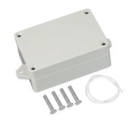 PATIKIL 100x68x40mm Junction Box, Electrical Enclosure Box ABS Plastic Waterproof Outlet Plug Cover Cord Protector with Mounting Plate for Outdoor Indoor, White/Grey