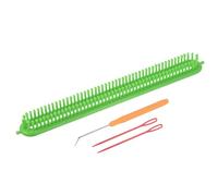 PATIKIL 102 Hooks 47cm Knitting Loom Machines Kit, Dense Teeth Darning Weave Tool with Accessories for Scarf Sweater Shawl Blankets Mending Weaving Stitching, Green