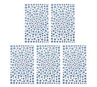 PATIKIL 1045 Pcs Acrylic Gem Sticker, 4 Size 3/4/5/6mm Self Adhesive Rhinestones Face Gem Stones Bling Jewelry for Nail Art Craft Clothes DIY Makeup Decoration Party, Dark Blue