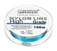 PATIKIL 109Yard/328FT Nylon Fishing Line, 4Lb Monofilament String Wire Fluorocarbon Coated for DIY Craft Hanging Decoration, Sea Blue