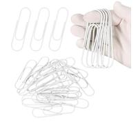 PATIKIL 10cm / 4 Inch Extra Large Paper Clip, 24 Pack Coated Giant Metal Paper Clip Rustproof for Documents DIY Crafts Home Office, White