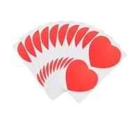 PATIKIL 10cm Heart-Shaped Label Sticker, 100Pcs Removable Colorful Dot Stickers Labels Self Adhesive Circle Tags for Office Price Tags Storage Boxes Notebooks, Red