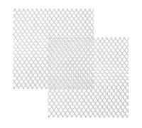PATIKIL 10cm L x 10cm W Universal Car Grill Mesh, 2Pcs 5x8mm Hexagon Hole Aluminum Mesh Expanded Perforated Metal Sheet for Ventilation Filtration Dryer Vent Guard Screen, Silver Tone