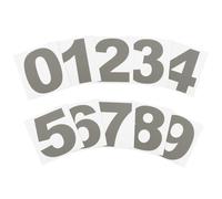PATIKIL 10cm Reflective Number Stickers 0-9, 2 Set Vinyl Mailbox Number Decals Self-Adhesive Stickers for Outside Cars Doors Windows Signs Indoor Outdoor, Grey