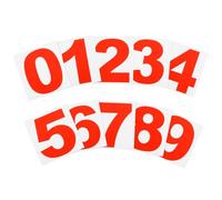 PATIKIL 10cm Reflective Number Stickers 0-9, 2 Set Vinyl Mailbox Number Decals Self-Adhesive Stickers for Outside Cars Doors Windows Signs Indoor Outdoor, Reflective Red