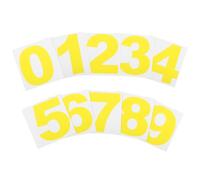 PATIKIL 10cm Reflective Number Stickers 0-9, 2 Set Vinyl Mailbox Number Decals Self-Adhesive Stickers for Outside Cars Doors Windows Signs Indoor Outdoor, Yellow