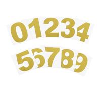 PATIKIL 10cm Reflective Number Stickers 0-9, 2 Set Vinyl Mailbox Number Decals Self-Adhesive Stickers for Outside Cars Doors Windows Signs Indoor Outdoor, Gold