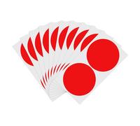 PATIKIL 10cm Round Label Sticker, 100Pcs Removable Colorful Dot Stickers Labels Self Adhesive Circle Tags for Office Price Tags Storage Boxes Notebooks, Red