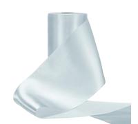 PATIKIL 10cm Wide Satin Ribbon, 20 Meters Solid Color Thick Ribbon for Gift Wrapping Wedding Chair Sash Flower Bouquet Party Decoration Hair Bows Sewing Crafts, Silver