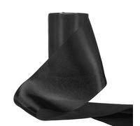 PATIKIL 10cm Wide Satin Ribbon, 20 Meters Solid Color Thick Ribbon for Gift Wrapping Wedding Chair Sash Flower Bouquet Party Decoration Hair Bows Sewing Crafts, Black