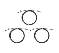 PATIKIL 10Ft Speed Jump Rope Replacement Cable, 3 Pcs 2.5mm Professional Skipping Rope Steel Wire Replace for High Speed Jump Ropes, Black