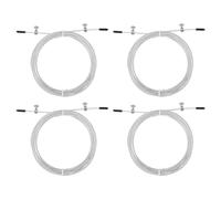 PATIKIL 10Ft Speed Jump Rope Replacement Cable, 4 Pcs 2.5mm Professional Skipping Rope Steel Wire Replace for High Speed Jump Ropes, White