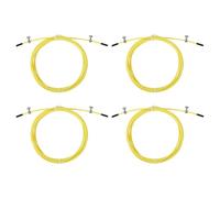 PATIKIL 10Ft Speed Jump Rope Replacement Cable, 4 Pcs 2.5mm Professional Skipping Rope Steel Wire Replace for High Speed Jump Ropes, Yellow