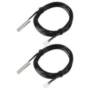 PATIKIL 10K NTC Temperature Sensor, 2 Pcs 59 Inch 1% 3740 Waterproof Copper Temperature Sensor Probe Temp Sensor Digital Temperature Transmitter Extension for Air Conditioners Fridge