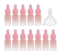 PATIKIL 10ml Glass Dropper Bottle, 12Pcs Leakproof Essential Oils Sample Liquid Perfume Container with Eye Dropper Funnel for Storage Home Travel, Pink