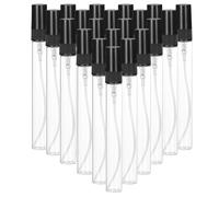 PATIKIL 10ml Glass Mini Perfume Sample Bottles, 20 Pcs Fine Mist Refillable Empty Mini Spray Bottle Fragrance Sample Bottles Sprayer for Perfume Travel Liquid Essential Oil, Black