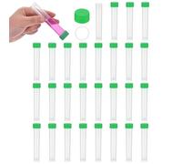 PATIKIL 10mL Plastic Cryogenic Vial, 28Pcs Cryogenic Storage Tube Lab Frozen Test Tube Container Storage Screw Cap for Lab Laboratory Science, Green Clear