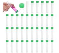 PATIKIL 10mL Plastic Cryogenic Vial, 64Pcs Cryogenic Storage Tube Lab Frozen Test Tube Container Storage Screw Cap for Lab Laboratory Science, Green Clear