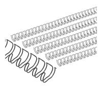 PATIKIL 10mm (3/8") Double Loop Wire Binding Combs, 100 Pcs Metal Twin Loop Binding Coils 60 Sheet Capacity 3:1 Pitch 32 Ring Binding Spines, Black