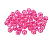 PATIKIL 10mm Acrylic Beads, 100pcs Cute Beads Bulk Spacer Bead Bubble Crackle Sparkle Beads Crystal Plastic Candy Round Bead for Making Necklace Earring Craft,Rose Red