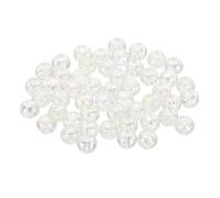 PATIKIL 10mm Acrylic Beads, 100pcs Cute Beads Bulk Spacer Bead Bubble Crackle Sparkle Beads Crystal Plastic Candy Round Bead for Making Necklace Earring Craft,White