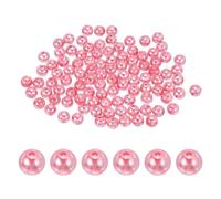 PATIKIL 10mm Acrylic Round Beads, 100 Pcs AB Colors Round Spacer Beads with Holes Loose Bead Bulk for DIY Craft Earring Bracelet Necklace Key Chains Jewelry Making, Clear Dark Pink