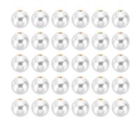 PATIKIL 10mm Backs, 100 Pcs Pearl Backs Replacements Backing Locking Supports Large Faux Pearl Charm for Studs Heavy Ears Ear Lifting Making, Golden White