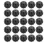 PATIKIL 10mm Crystal Disco Rhinestone Bead, 50Pcs Crystal Rhinestone Pave Disco Round Ball Polymer Clay for DIY Jewelry Making Bracelet, Black