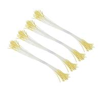 PATIKIL 10mm Double Heads Flower Stamen, 100 Pcs Artificial Flower Stamen Pistil Matt Pearl Floral Stamen for DIY Christmas Card Wedding Decoration, Light Yellow