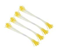 PATIKIL 10mm Double Heads Flower Stamen, 100 Pcs Artificial Flower Stamen Pistil Matt Pearl Floral Stamen for DIY Christmas Card Wedding Decoration, Yellow