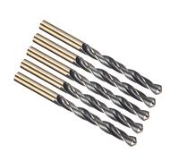 PATIKIL 10mm Drill Bit 4341 High-Speed Steel 118° for Thin Metal 5 Pack | Jobber Straight Shank 118° Black and Gold Finish for Medium-hard Metal Steel Acrylic