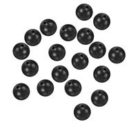 PATIKIL 10mm Fishing Beads, 100Pcs Soft Plastic Round Rubber Fishing Bait Eggs Rig Bead Tackle Lures Accessories with Storage Box, Black