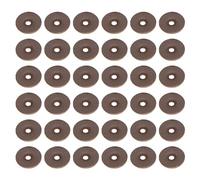 PATIKIL 10mm Leather Washers, 100pcs Leather Handle Washers Leather Spacer Cushion Washers 1.5 mm Thick Round for Knife Handle Hammer Hatchet Badge Bicycle Seat Crafts, Brown