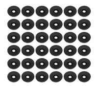 PATIKIL 10mm Leather Washers, 100pcs Leather Handle Washers Leather Spacer Cushion Washers 1.5 mm Thick Round for Knife Handle Hammer Hatchet Badge Bicycle Seat Crafts, Black