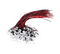 PATIKIL 10mm LED Diode Light, 100 Pcs 9-12V DC Pre Wired Mini LED Lights Bulb Light-emitting Lamp for RC DIY Indicator Lighting, Assorted Color (10 PCS/Color) Light