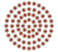 PATIKIL 10mm Sunflower Diamond Sew on Rhinestones, 150 Pcs Rhinestone Sequin Embellishments Crystal Glass Metal Base Flower Claw Rhinestones for Bedazzling Crafting Clothes, Bright Red