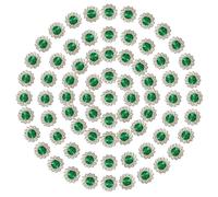 PATIKIL 10mm Sunflower Diamond Sew on Rhinestones, 150 Pcs Rhinestone Sequin Embellishments Crystal Glass Metal Base Flower Claw Rhinestones for Bedazzling Crafting Clothes, Dark Green
