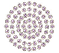 PATIKIL 10mm Sunflower Diamond Sew on Rhinestones, 150 Pcs Rhinestone Sequin Embellishments Crystal Glass Metal Base Flower Claw Rhinestones for Bedazzling Crafting Clothes, Light Violet