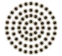 PATIKIL 10mm Sunflower Diamond Sew on Rhinestones, 150 Pcs Rhinestone Sequin Embellishments Crystal Glass Metal Base Flower Claw Rhinestones for Bedazzling Crafting Clothes, Black