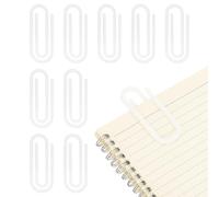 PATIKIL 10Pack Acrylic Paper Clip, 1.18 x 2.99 Inch Loop Shape Huge Blank Sublimation Paper Clip Bookmarks with Card for Office Holders Envelope DIY Crafts Gifts Home, Clear