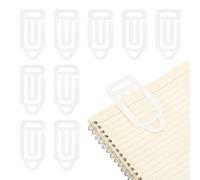 PATIKIL 10Pack Acrylic Paper Clip, 1.97 x 3.94 Inch Pen Shape Huge Blank Sublimation Paper Clip Bookmarks with Card for Office Holders Envelope DIY Crafts Gifts Home, Clear