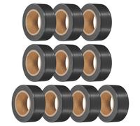 PATIKIL 10Pack Flourescent Black Flagging Tape, Barrier Tape, 1" x 100 ft Non-Adhesive PVC Neon Ribbon Marking Roll Survey Tape for Tree Marking, Trail Marking