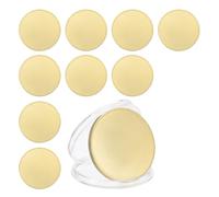 PATIKIL 10pcs Blank Coins for Engraving, 40mm Coin Blanks Laser Engraving Blanks Custom Challenge Coins Metal Disc Tags Circle Round Plate for Laser Engraving Stamping, Gold Tone